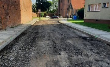 Postęp prac na ulicy Łużyckiej.